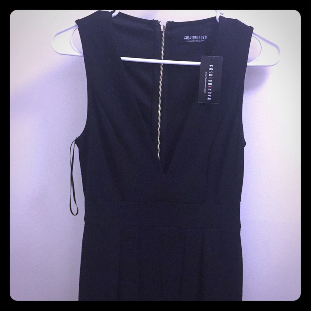 black jumpsuit from fashion nova